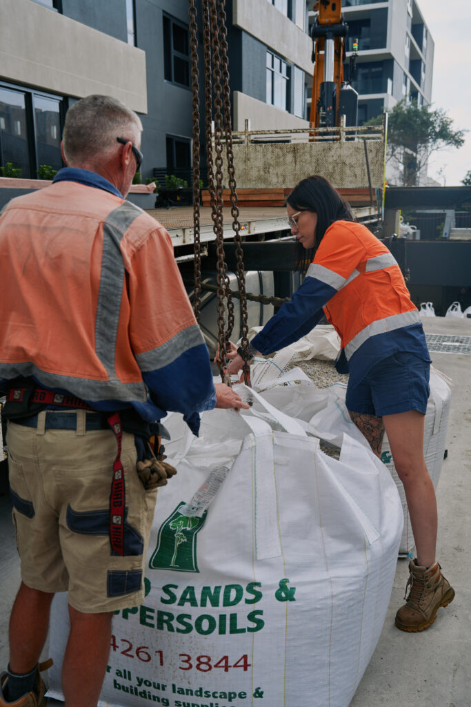 Orlane onsite loading landscaping bag